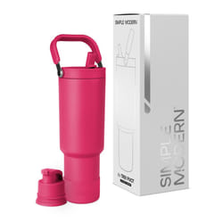 Simple Modern Trek Pivot | 40oz Flip Straw Tumbler with Handle | Water Bottle & Boot | Interchangeable Straw & Chug Lids | Insulated Stainless Steel J