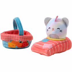 Squishville by Squishmallows SQM0069 Room Set, Picnic, Mini-Squishmallow and 2 Plush Accessories, Marshmallow-Soft Animals, T ...