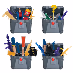 FORTNITE Henchman Chest Shark Collectible Accessory Set Bundle- Includes 4 Shark Style Henchman Chests  8 Back Bling  12 Weap ...
