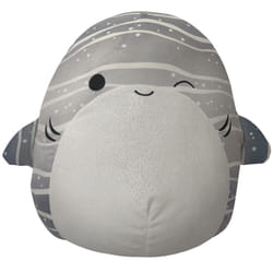 Squishmallows Original 14-Inch Sachie Grey Striped Whale Shark with Wh