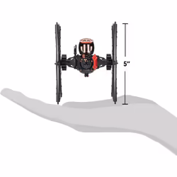 STAR WARS Micro Galaxy Squadron First Order Special Forces TIE Fighter - 5-Inch Vehicle with Removable Wings  Rotating Turret  and 1-Inch Micro Figure