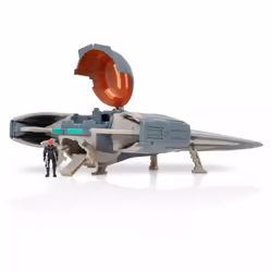 Star Wars Micro Galaxy Squadron Sith Infiltrator - 10-Inch Vehicle with 2.5-Inch Speeder with Stand Plus Two 1-Inch Micro Figure Accessories
