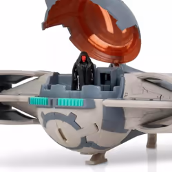 Star Wars Micro Galaxy Squadron Sith Infiltrator - 10-Inch Vehicle with 2.5-Inch Speeder with Stand Plus Two 1-Inch Micro Figure Accessories