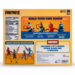 FORTNITE Frozen Fishstick Four Pack - Four 4-inch Articulated Figures with Back Bling and Weapon Accessories