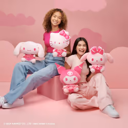 Hello Kitty Hello Kitty 12  Pink Monochrome Plush