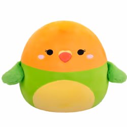 Squishmallows Original 14-Inch Plath Green and Orange Lovebird - Official Jazwares Plush (Large)