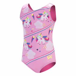 GK Stars Gymnastics & Dance Leotard for Girls and Toddlers - Activewear One Piece Outfit in Fun Colorful Prints (Child Large, ...