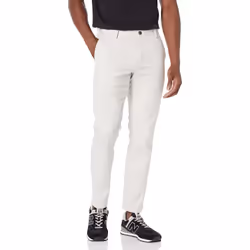Amazon Essentials Mens Slim-Fit Wrinkle-Resistant Flat-Front chino Pant  Silver  32W x 28L