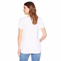 Amazon Essentials Women's Classic-Fit Short-Sleeve V-Neck T-Shirt  Pack of 2  White  X-Small