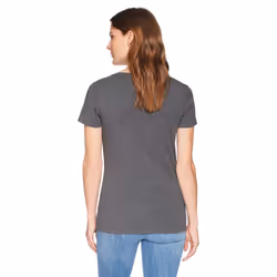 Women's Classic-Fit Short-Sleeve V-Neck T-Shirt, Pack of 2, Charcoal Heather, X-Large