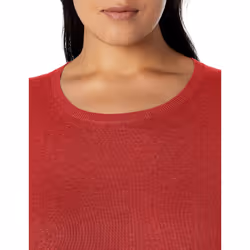 Amazon Essentials Women's Long-Sleeve Lightweight Crewneck Sweater Available in Plus Size  Red  Medium