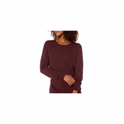 Amazon Essentials Women's Long-Sleeve Lightweight Crewneck Jumper (Available in Plus Size), Burgundy, M