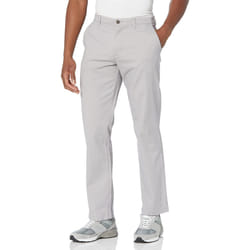 Amazon Essentials Men's Relaxed-Fit Casual Stretch Khaki Pant  Light Grey  42W x 32L