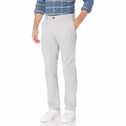 Amazon Essentials Men's Slim-Fit Wrinkle-Resistant Flat-Front Chino Pant Light Grey 42W x 34L