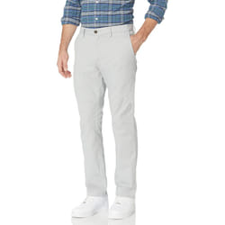 Amazon Essentials Men's Slim-Fit Wrinkle-Resistant Flat-Front Chino Pant  Light Grey  42W x 34L