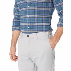 Amazon Essentials Men's Slim-Fit Wrinkle-Resistant Flat-Front Chino Pant  Light Grey  42W x 34L