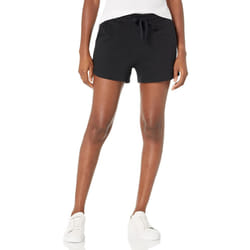 Amazon Essentials Womens French Terry Fleece Short, Black, Medium