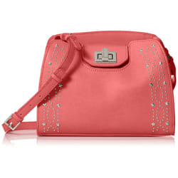 Calvin Klein womens Calvin Klein Clementine Mercury Leather & Celestial Stud Embellished Crossbody  rose quartz  One Size