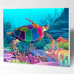 PreFramed Paint by Numbers Kit for Kids  Number Painting DIY Craft Kits  16x12 Inch Acrylic Oil Painting Set On Canvas for Bo