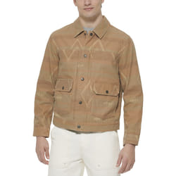 Levi's Men's Lightweight Trucker Shirt Jacket  Geo Print Cotton Canvas