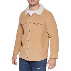 Levi's Men's Big & Tall Corduroy Sherpa Trucker Jacket Tan 3X Tall