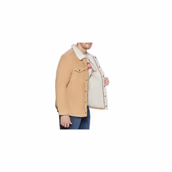 Levi's Men's Big & Tall Corduroy Sherpa Trucker Jacket  Tan  3X Tall