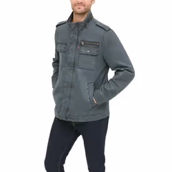 Levi's mens Levi's Men's Cotton Stand Collar Military Jacket  Indigo U