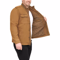 Levi's Men's Washed Cotton Two Pocket Military Jacket (Standard and Bi