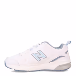 New Balance Women's 608 V5 Casual Comfort Cross Trainer  White/Light Blue  8