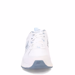 New Balance Women's 608 V5 Casual Comfort Cross Trainer  White/Light Blue  8