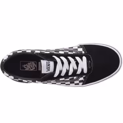 Vans Kids Juniors Ward Checkered Low Top Casual Trainers Shoes - Black/White - 13.5K UK, Black/White