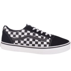 Vans Kids Juniors Ward Checkered Low Top Casual Trainers Shoes - Black/White - 4, Black/White