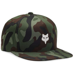 FOX Head Camo Tech Snapback Cap, green-brown for Men