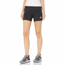 adidas Women's 4 Inch Shorts  Black/White  Medium