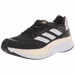 adidas Mens Adizero Boston 10 Sneaker  BlackWhiteGold Metallic