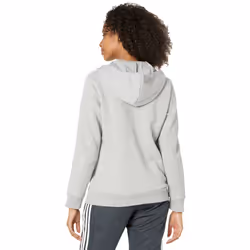 adidas Womens Essentials FullZip Hoodie  Medium Grey HeatherWhite  Large