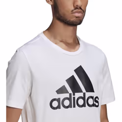 adidas Men's Essentials Big Logo Tee  White/Black  Medium