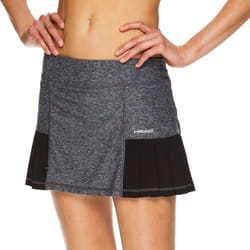 HEAD Women's Athletic Tennis Skort - Performance Training & Running Skirt - Pleated Black Heather  Medium