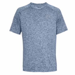 Under Armour Tech 2.0 Mens Short Sleeve Training Fitness T-Shirt Navy Heather - Blue, S