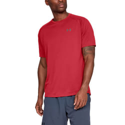 Under Armour Mens 2021 UA Tech 2.0 SS Crew Heatgear Wicking Training T-Shirt - XL, Red