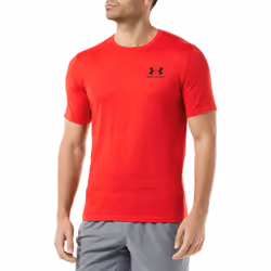 Under Armour Men's UA Sportstyle Left Chest Short Sleeve Shirt XXLT Red
