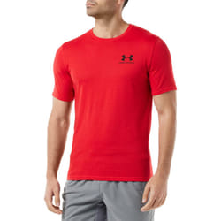 Under Armour Men's UA Sportstyle Left Chest Short Sleeve Shirt XXLT Red