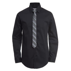 Van Heusen Boys' Long Sleeve Collared Button-Down Dress Shirt and Tie