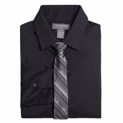 Van Heusen Boys' Long Sleeve Collared Button-Down Dress Shirt and Tie