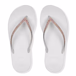Fit Flop iQushion Sparkle Flip-Flops White Sparkle