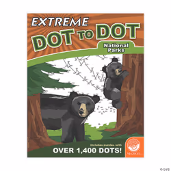 MindWare Extreme Dot to Dot: National Parks, 32 pages, Boy/Girl, Color by numbers kit