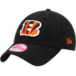 New Era Women's NFL Core Classic 9TWENTY Adjustable Hat Cap One Size Fits All (Cincinnati Bengals Black)