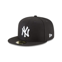 New Era 59Fifty Hat MLB Basic New York Yankees Black/White Fitted Baseball Cap (7)