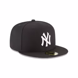 New Era New York Yankees Basic 59Fifty Fitted Cap Hat Black/White 11591127 (Size 7 3/4)