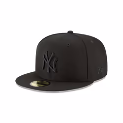 New Era 59Fifty Hat MLB Basic New York Yankees Black/Black Fitted Baseball Cap (7 1/2)